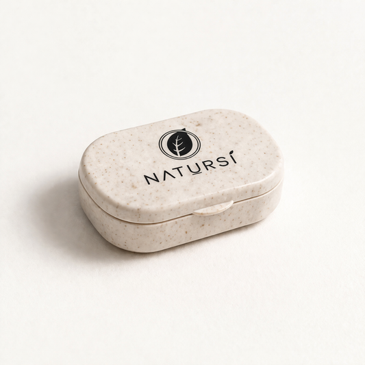 Pastillero Minimalista Natursí – Fibra de Bambú - 3 compartimentos