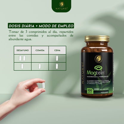 L-TREONATO de MAGNESIO (Magtein®) – 2001 mg por dosis - 100 cápsulas