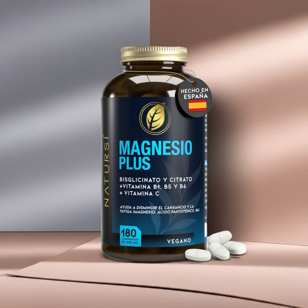 Magnesio Plus - 180 Comprimidos - Para + de 2 Meses de Uso