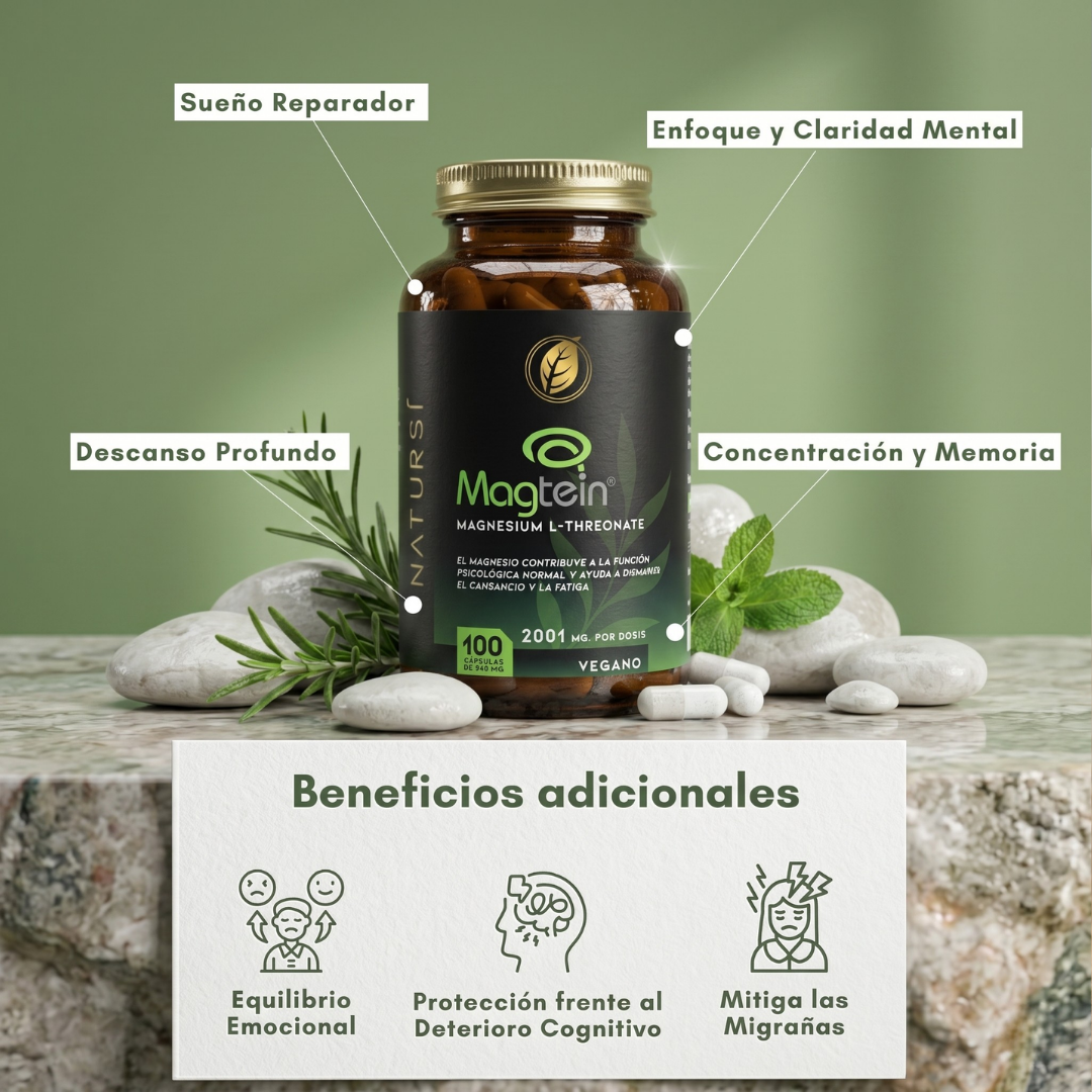 PACK 6 L-TREONATO de MAGNESIO (Magtein®) - 600 cápsulas + de 6 meses