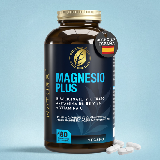Magnesio Plus - 180 Comprimidos - Para + de 2 Meses de Uso
