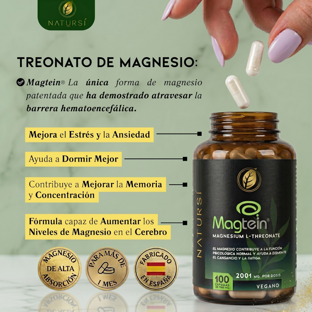 PACK 6 L-TREONATO de MAGNESIO (Magtein®) - 600 cápsulas + de 6 meses