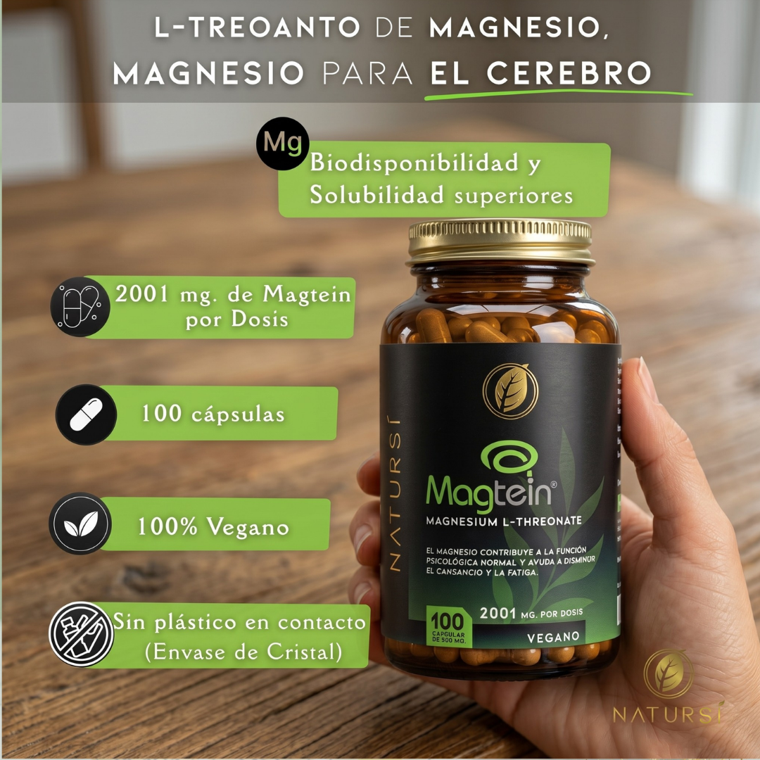 PACK 6 L-TREONATO de MAGNESIO (Magtein®) - 600 cápsulas + de 6 meses