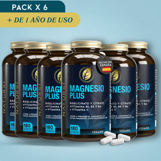 MAGNESIO PLUS PACK 6 UNIDADES